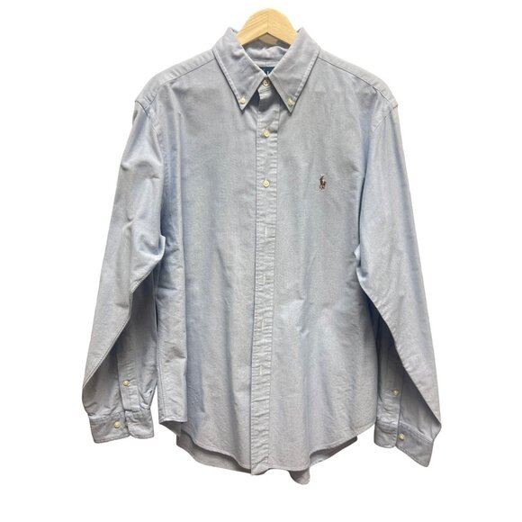 Ralph Lauren Light Blue Cotton Oxford Button Down With Jockey Logo - Picture 4 of 8